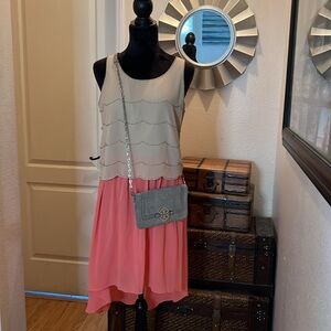 Lovely high and low skirt.